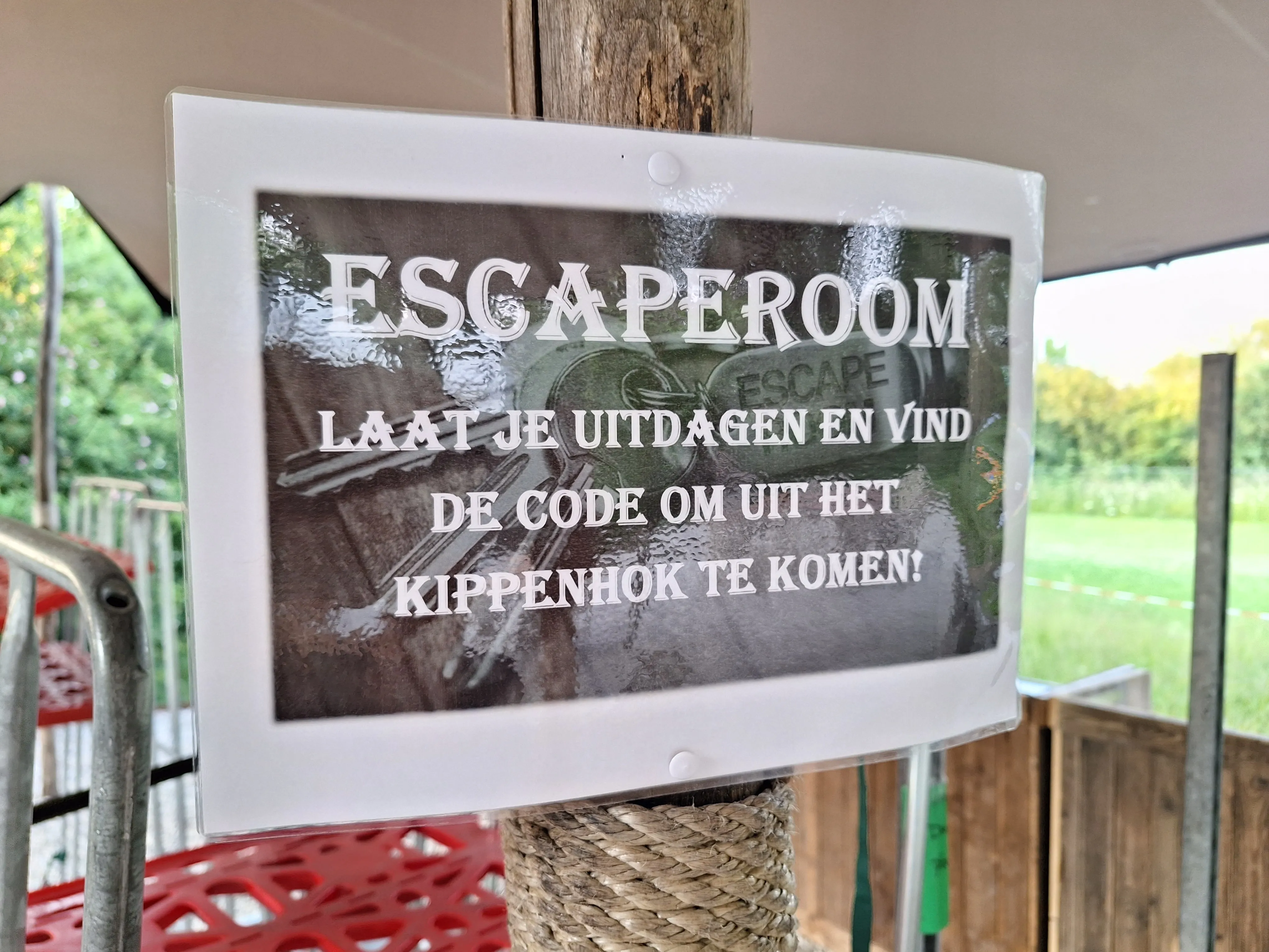 Escaperoom in het nieuwe kippenhok